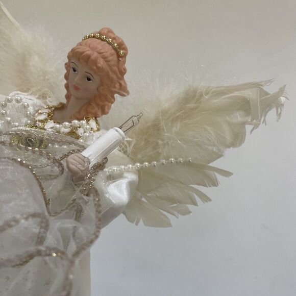 Kurt S. Adler Light Gold And Ivory Angel Treetop - Picture 12 of 15